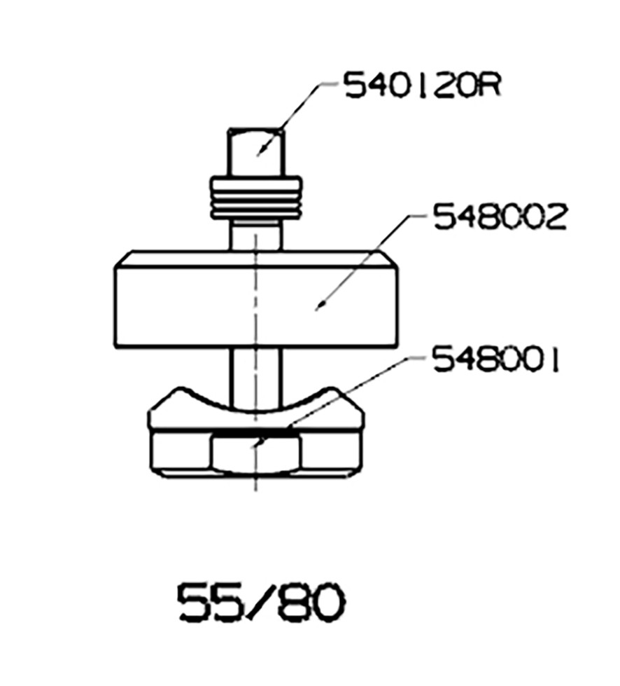 PERFORADOR REDONDO PARA CHAPA  CON RODAMIENTO FORZA SERIE 55